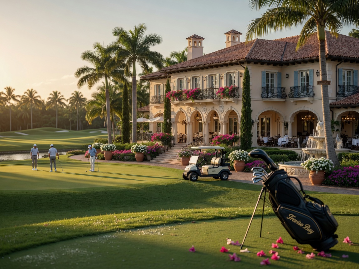 Private golf course and Mediterranean clubhouse at Treviso Bay Naples Florida luxury community